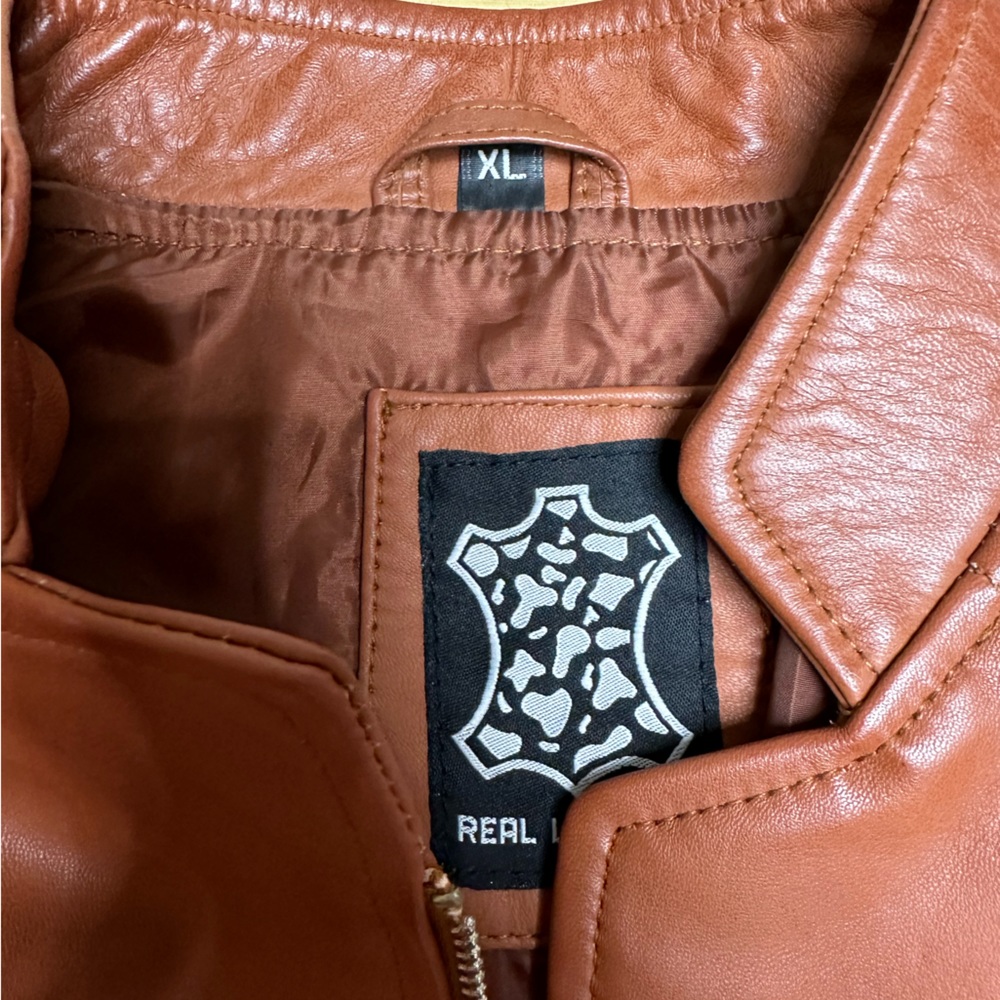 Real leather jacket - Picture 2 of 2